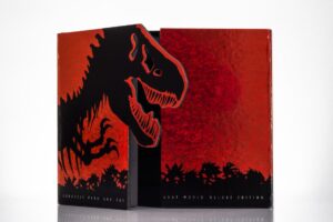 Red dinosaur-themed DVD box set cover.