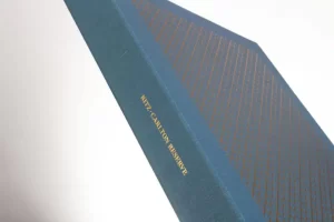 Blue book spine with gold text.