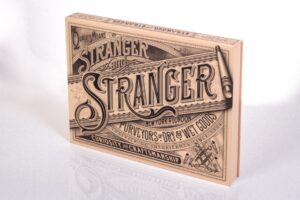 Vintage-style book cover with ornate typography.