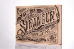 Vintage-style Stranger & Stranger packaging design.