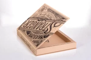 Vintage-style decorative box with open lid.