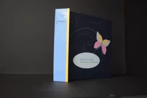 Decorative box with butterfly design on cover.