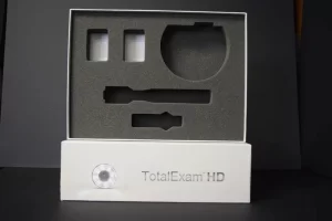 Empty TotalExam HD packaging with foam insert.