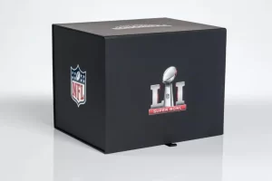 Black NFL Super Bowl LI box.