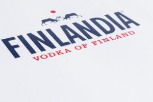 Finlandia Vodka logo and text on white.