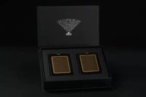 Luxury playing cards in an elegant box.
