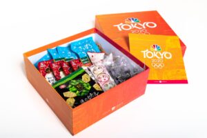 Tokyo 2020 Olympics snack box assortment.