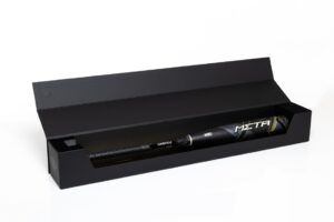 Baseball bat in black presentation box.