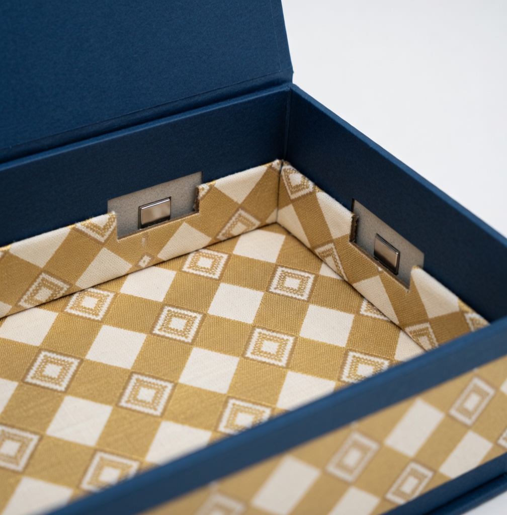 Luxury magnetic closure rigid box with hidden magnets – premium packaging by Petra and Holum Chicago