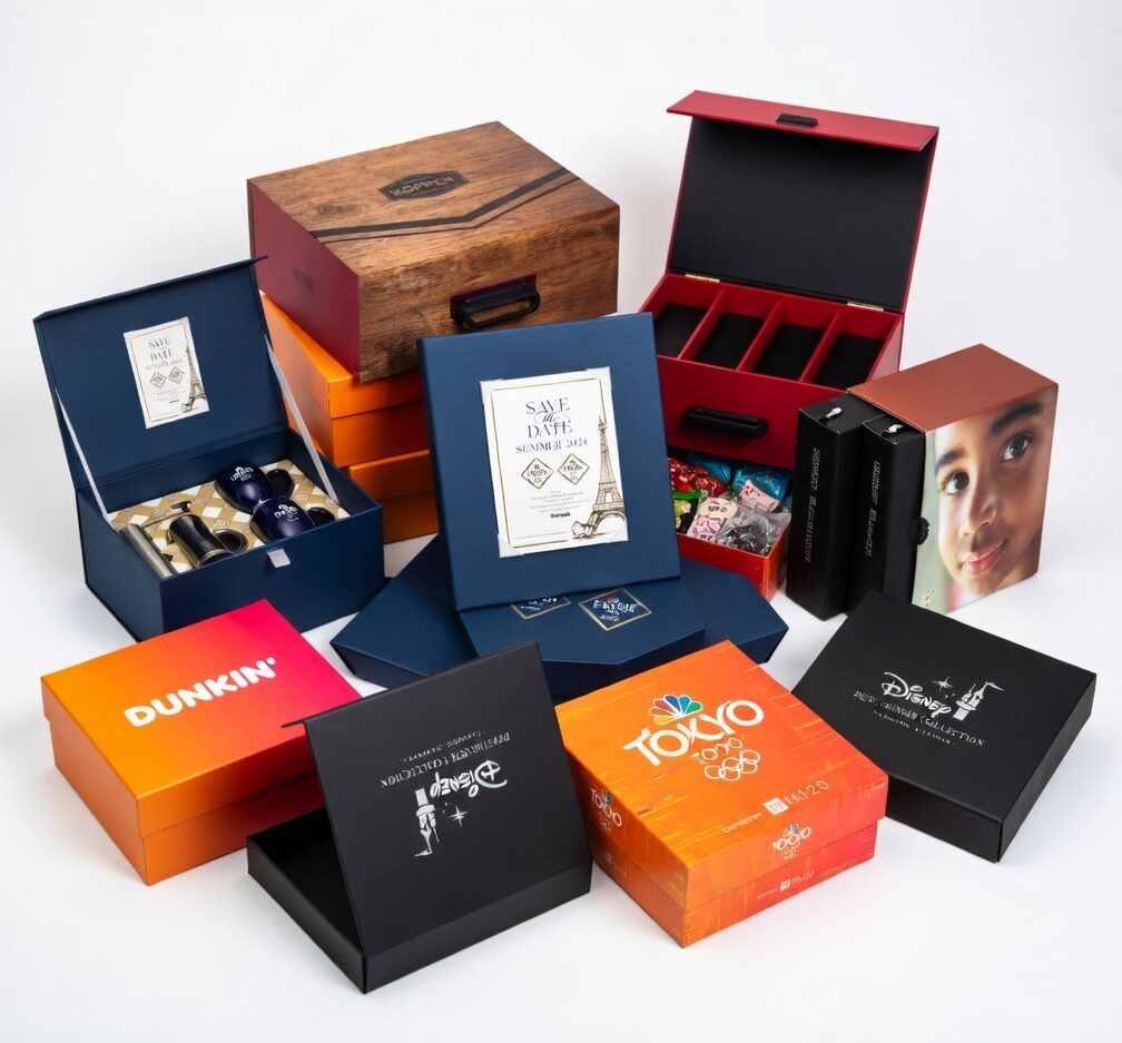 Collection of custom magnetic closure luxury boxes – versatile premium packaging solutions by Petra and Holum Chicago