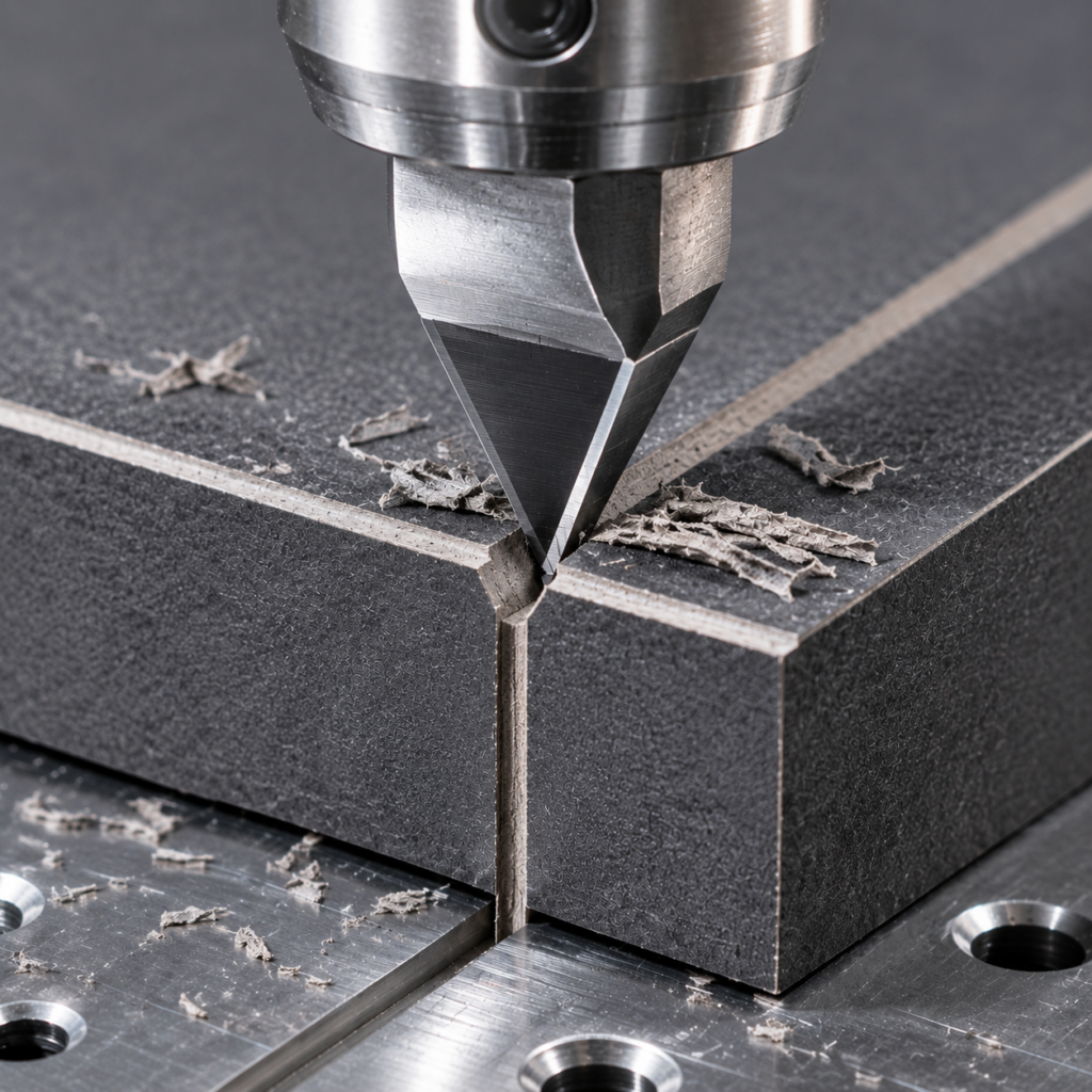 Precision milling in composite panel